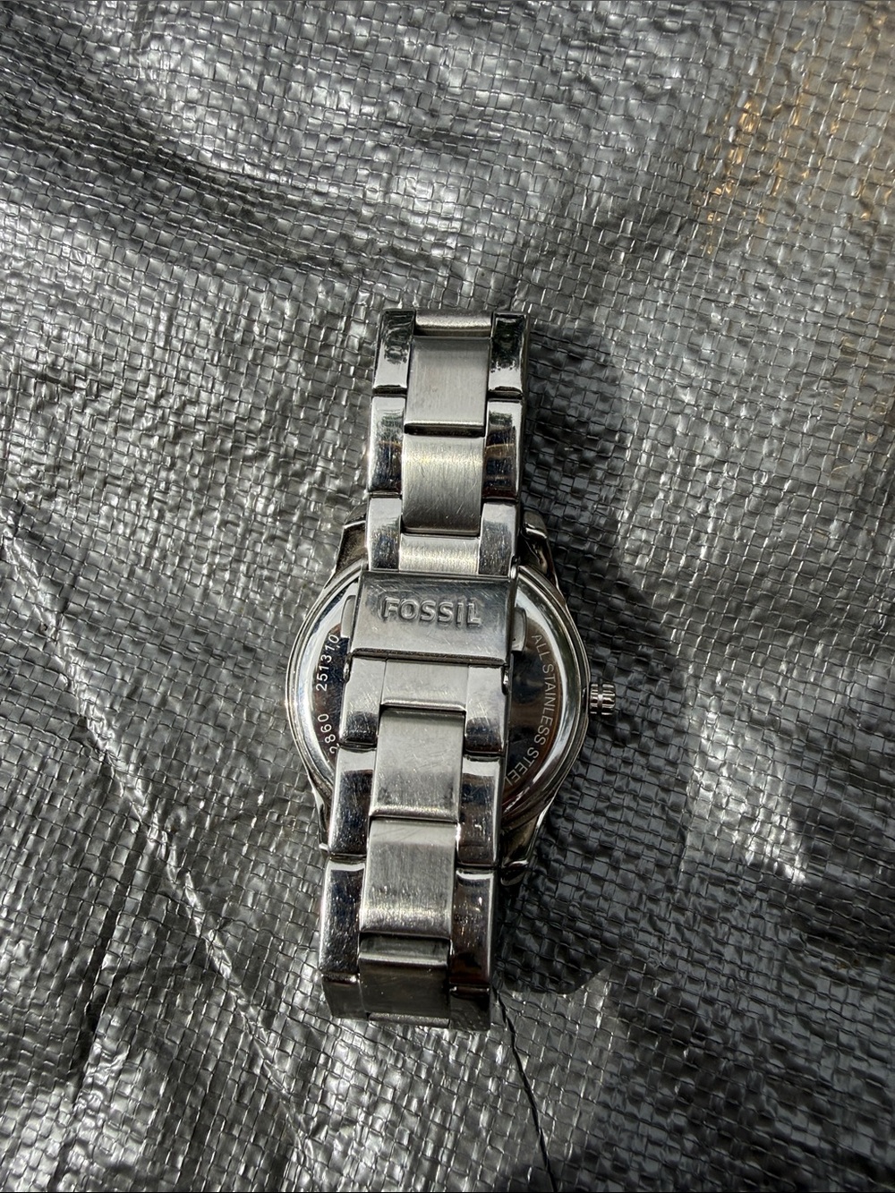 Fossil Silver Crystal Bezel Women's Stainless Steel Watch - Picture 2 of 5